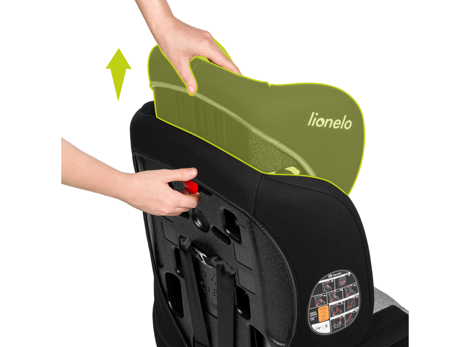 LIONELO Autosedačka Nico 9-36 kg Black Grey