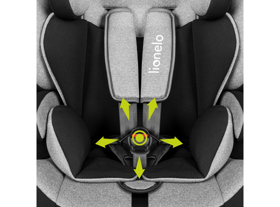 LIONELO Autosedačka Nico 9-36 kg Black Grey