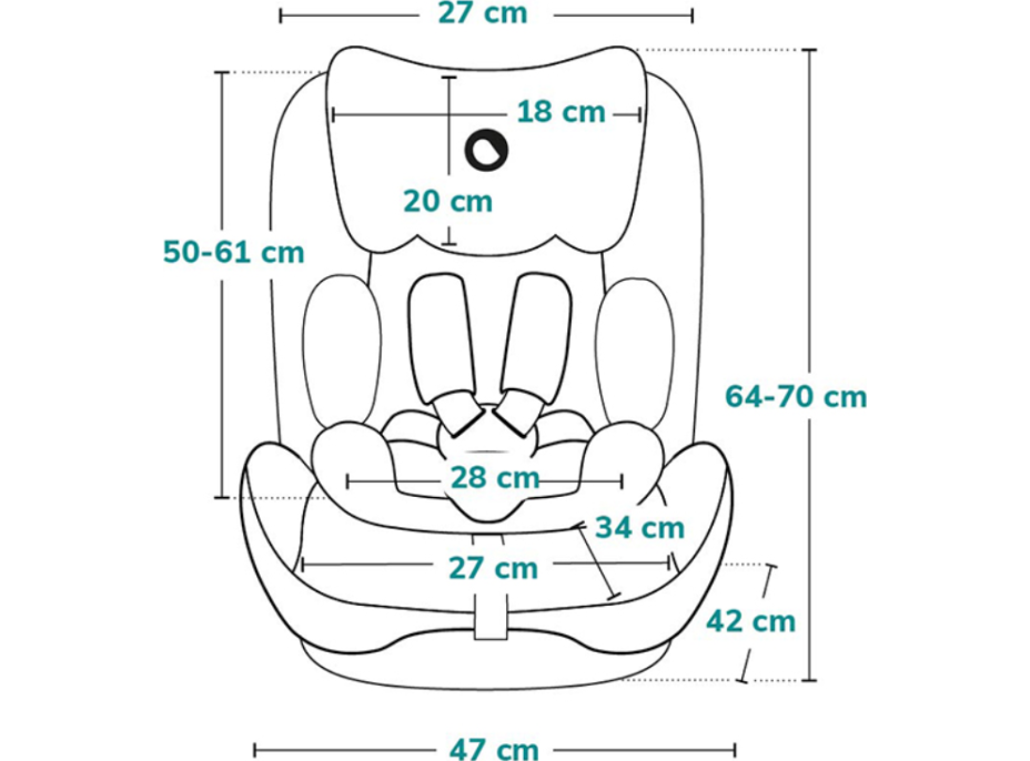 LIONELO Autosedačka Nico 9-36 kg Black Grey