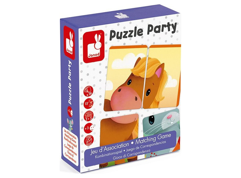 JANOD Karetní hra Párty puzzle