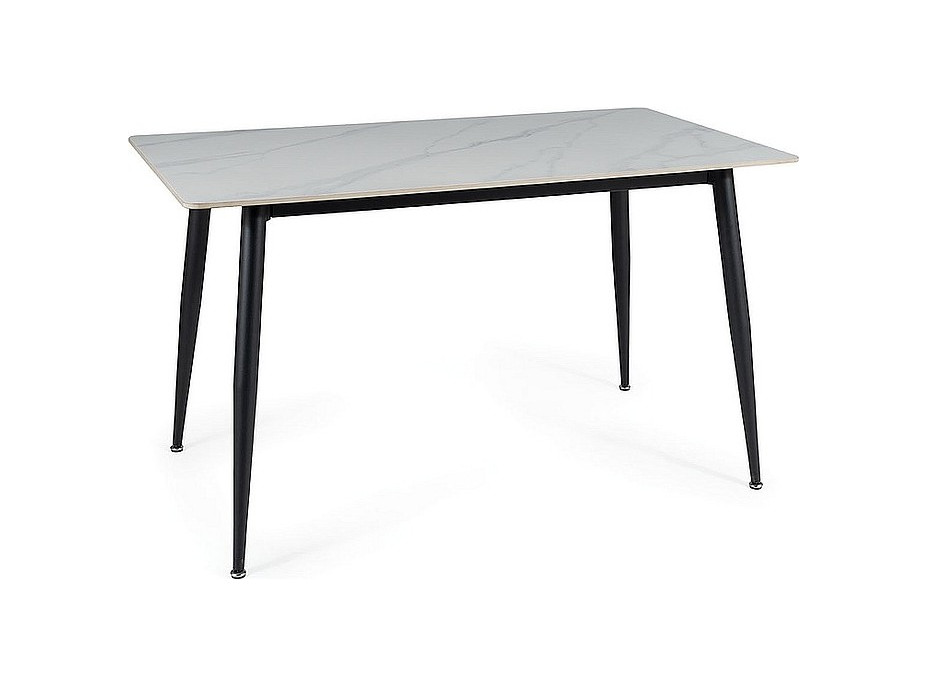 Jídelní stůl REAGAN 160x90 - bílý mramor/černý