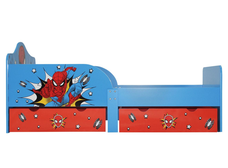 Dětská postel se šuplíky Spiderman - 140x70 cm