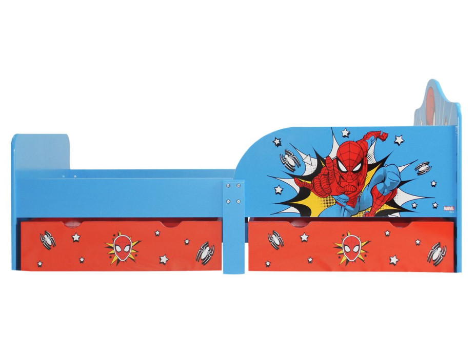 Dětská postel se šuplíky Spiderman - 140x70 cm