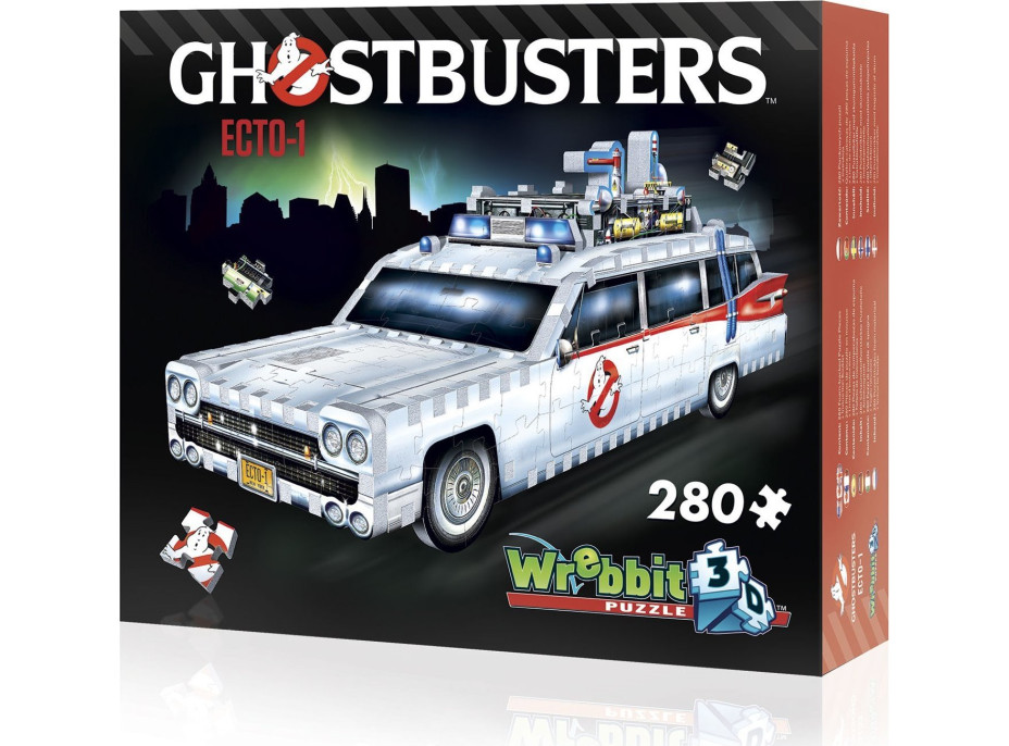 WREBBIT 3D puzzle Auto GhostbustersECTO-1, 280 dílků