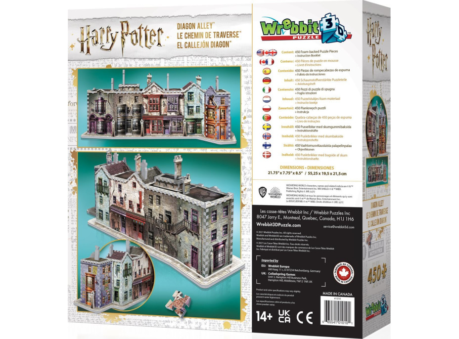 WREBBIT 3D puzzle Harry Potter: Příčná ulice 450 dílků