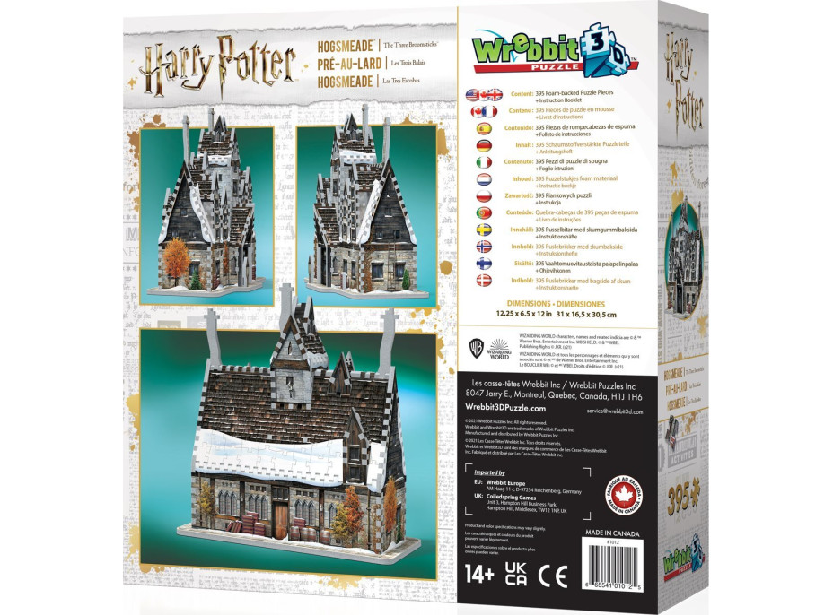 WREBBIT 3D puzzle Harry Potter: U Tří Košťat 395 dílků