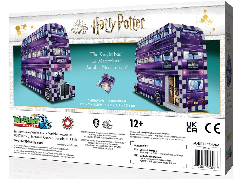 WREBBIT 3D puzzle Harry Potter: Záchranný autobus 130 dílků