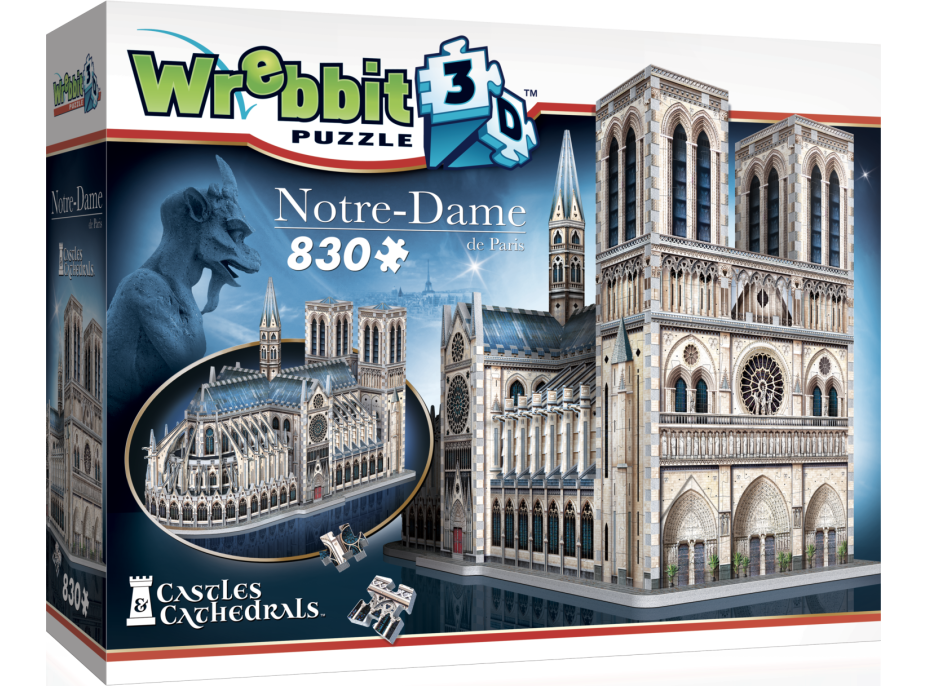 WREBBIT 3D puzzle Katedrála Notre-Dame 830 dílků