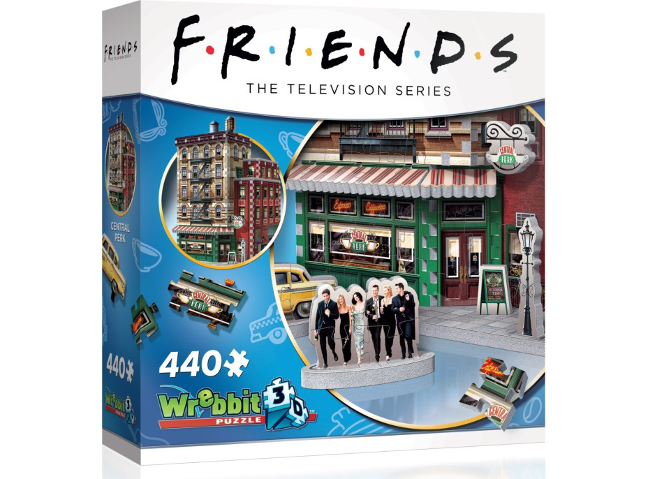 WREBBIT 3D puzzle Přátelé: Central Perk 440 dílků
