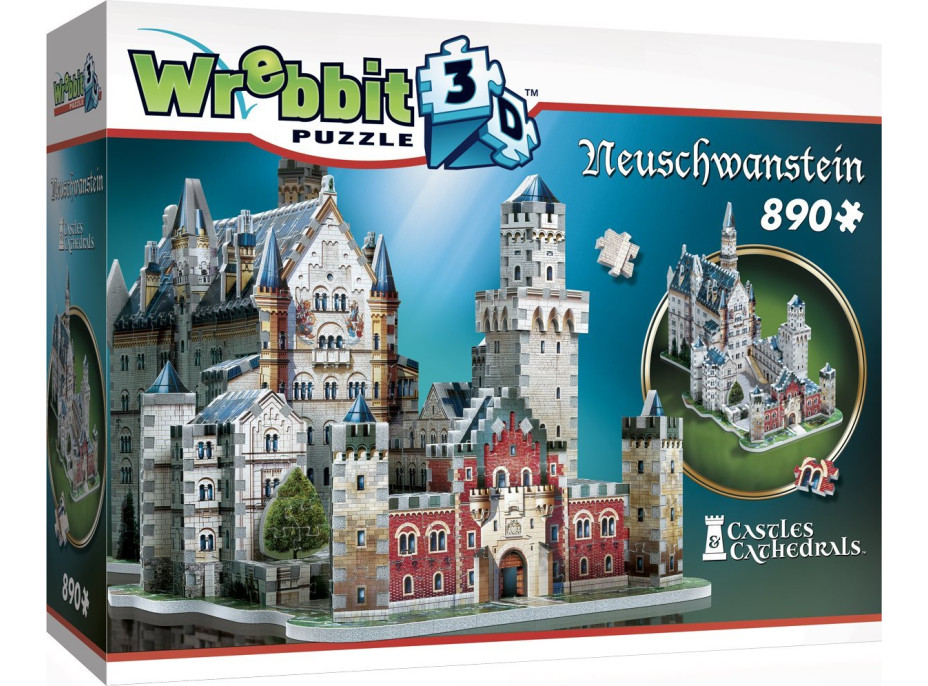 WREBBIT 3D puzzle Zámek Neuschwanstein 890 dílků