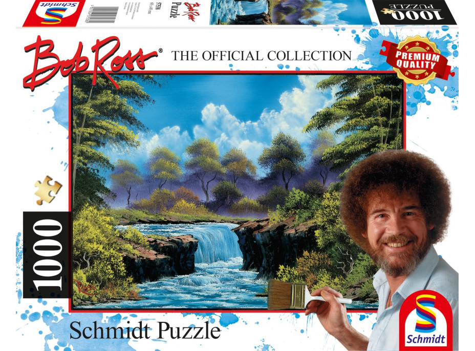 SCHMIDT Puzzle Bob Ross: Vodopád na pasece 1000 dílků