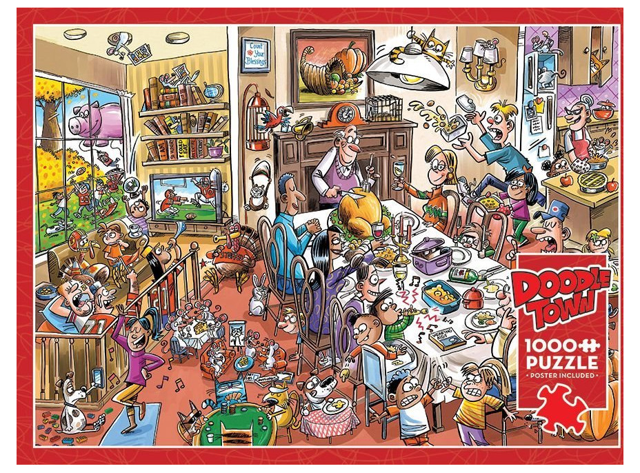 COBBLE HILL Puzzle DoodleTown: Šťastné díkuvzdání 1000 dílků