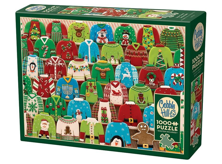COBBLE HILL Puzzle Škaredé vánoční svetry 1000 dílků