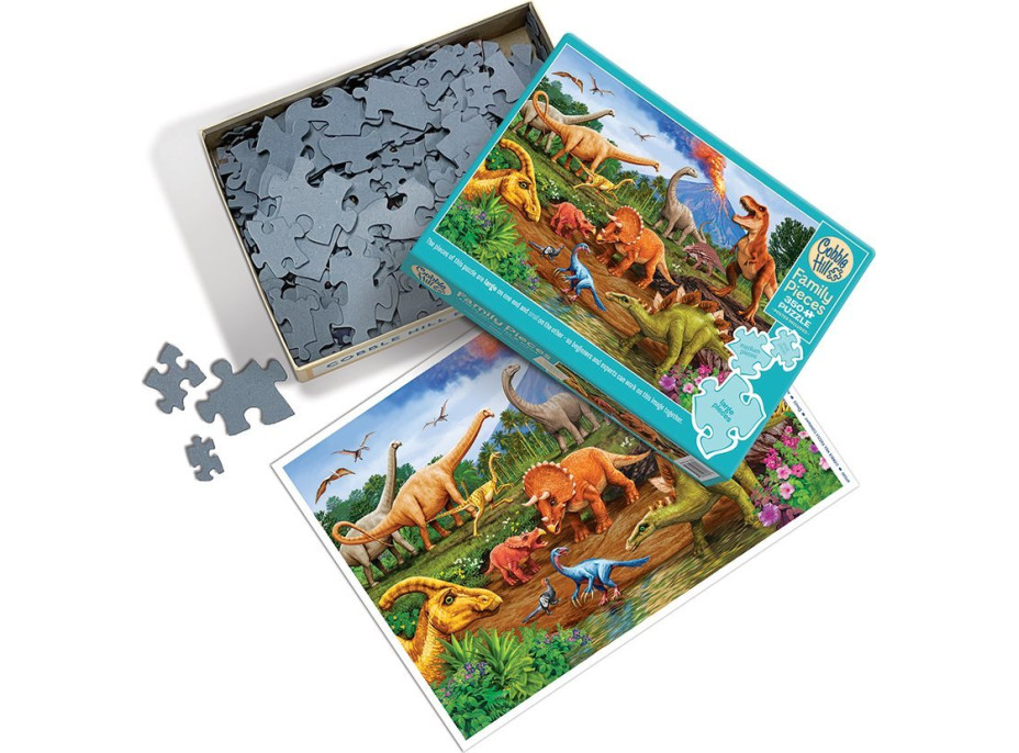 COBBLE HILL Rodinné puzzle Dinosauři 350 dílků