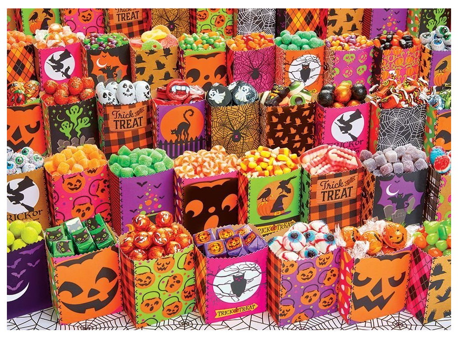 COBBLE HILL Puzzle Halloweenské sladkosti 500 dílků
