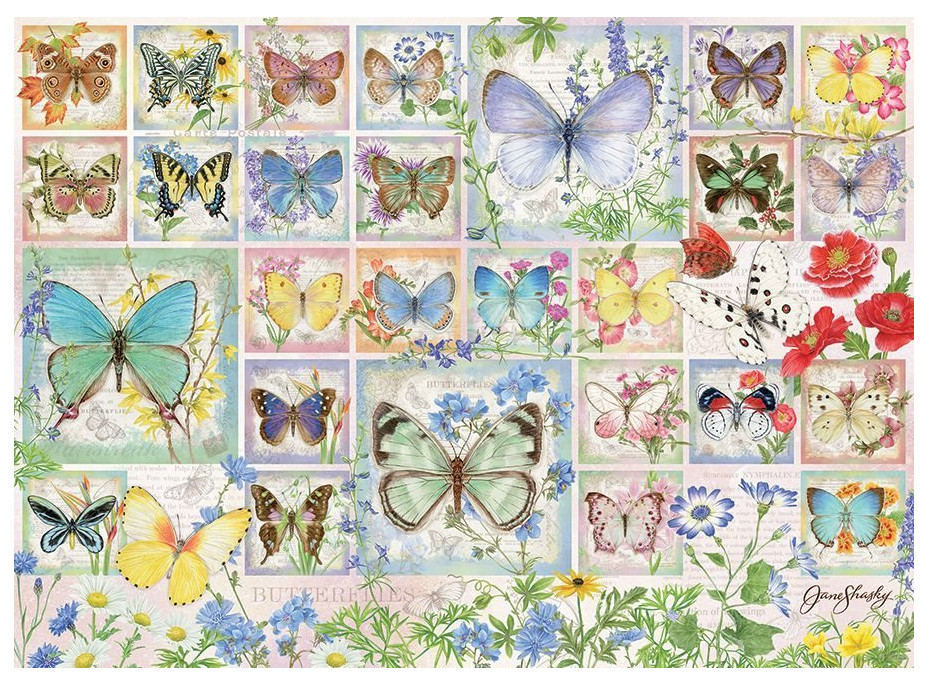 COBBLE HILL Puzzle Motýlí dlaždice 500 dílků