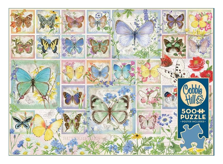 COBBLE HILL Puzzle Motýlí dlaždice 500 dílků