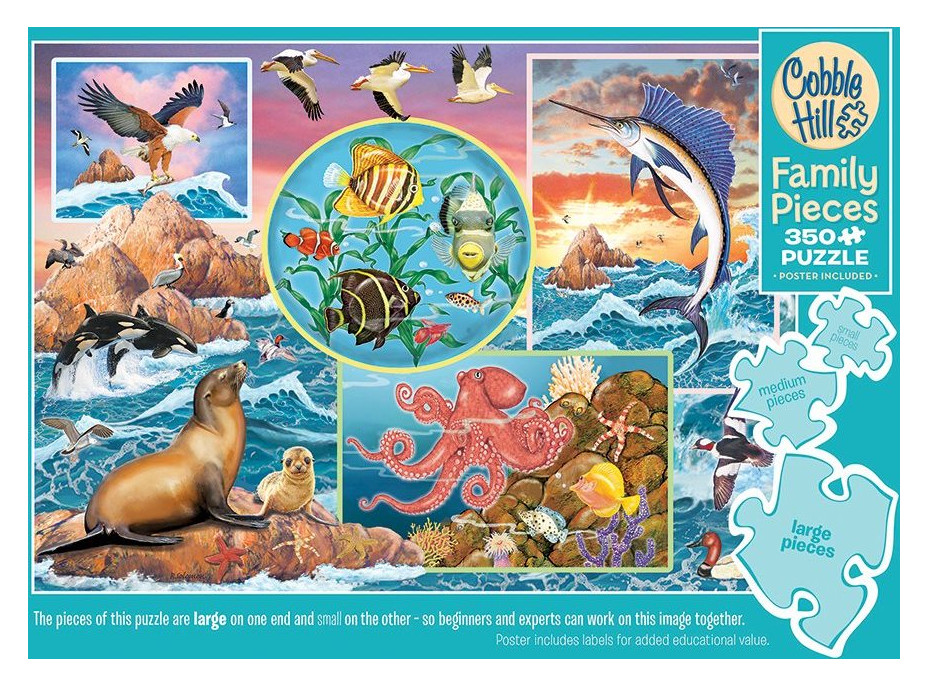 COBBLE HILL Rodinné puzzle Kouzlo oceánu 350 dílků