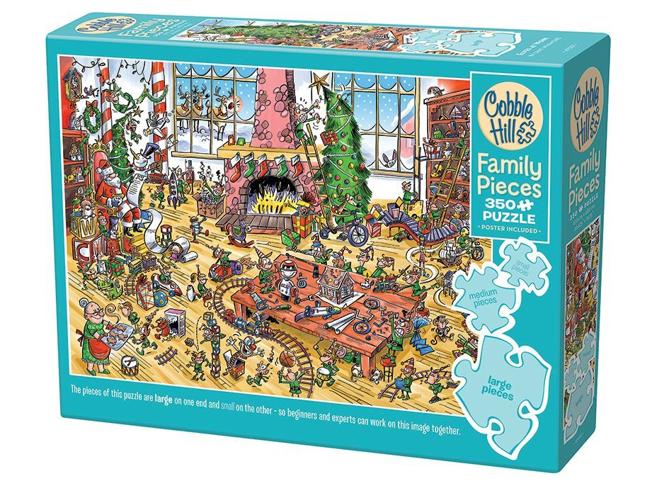 COBBLE HILL Rodinné puzzle Pracující skřítkové 350 dílků
