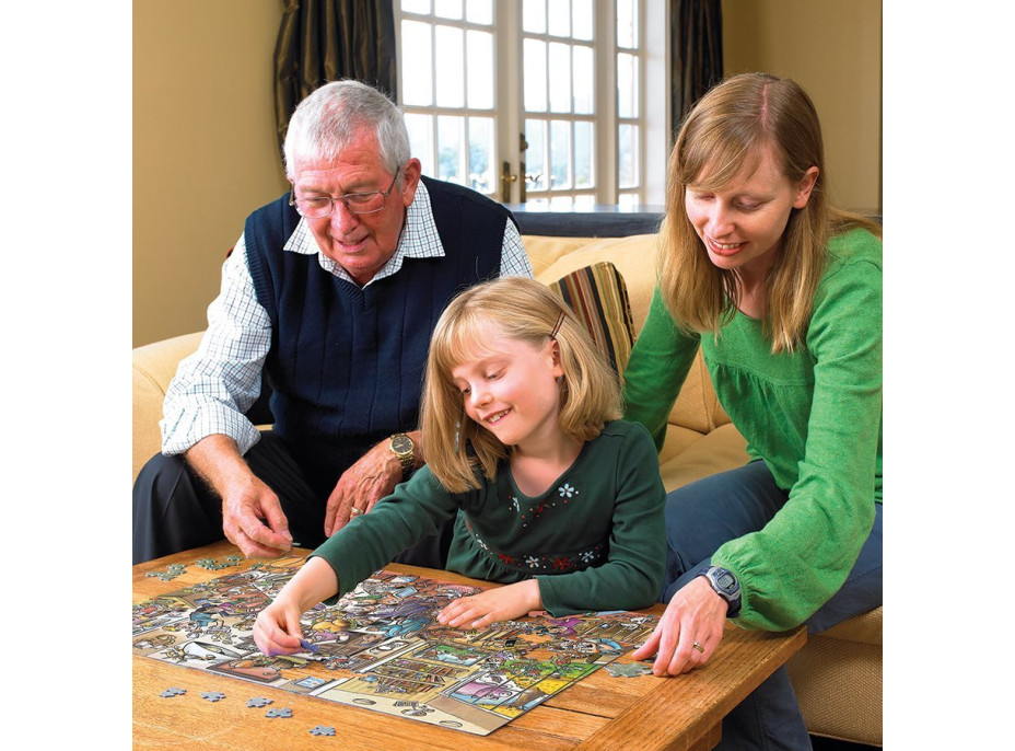 COBBLE HILL Rodinné puzzle Šťastné díkuvzdání 350 dílků