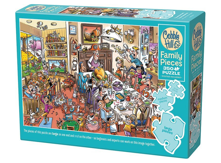 COBBLE HILL Rodinné puzzle Šťastné díkuvzdání 350 dílků
