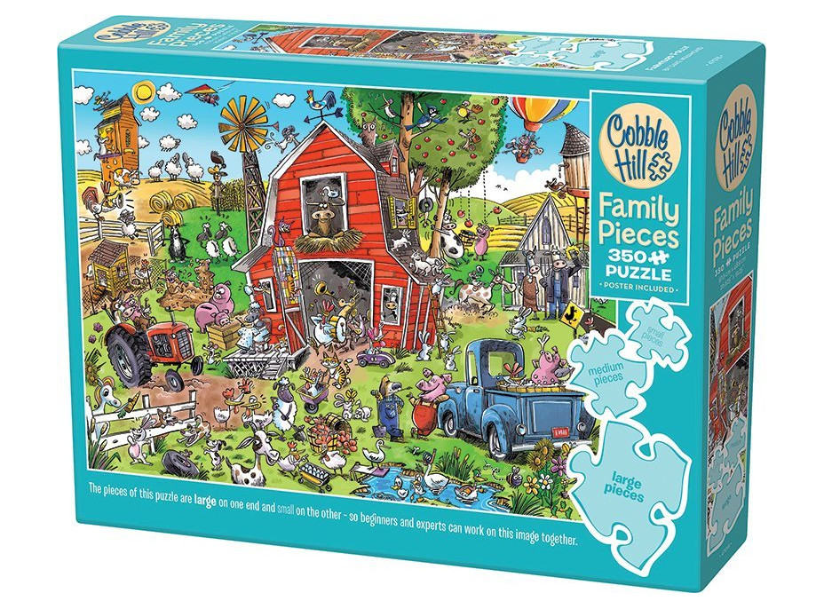 COBBLE HILL Rodinné puzzle Šílená farma 350 dílků