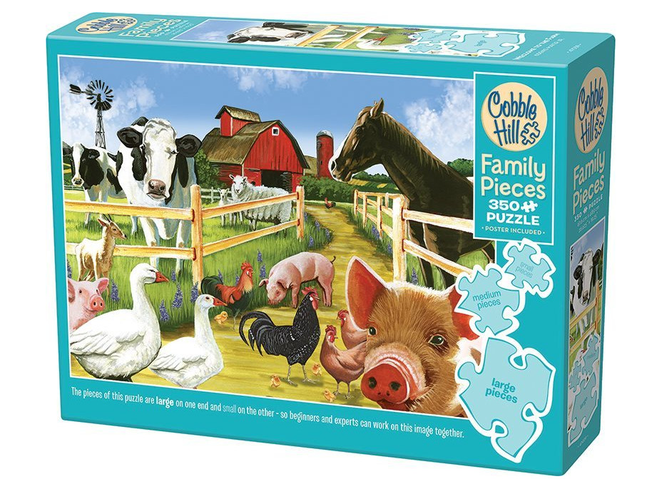 COBBLE HILL Rodinné puzzle Vítejte na farmě 350 dílků