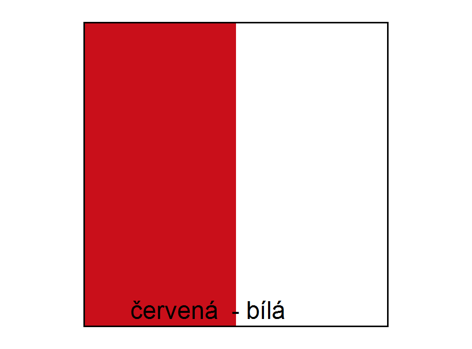 Barevné provedení - červená / bílá