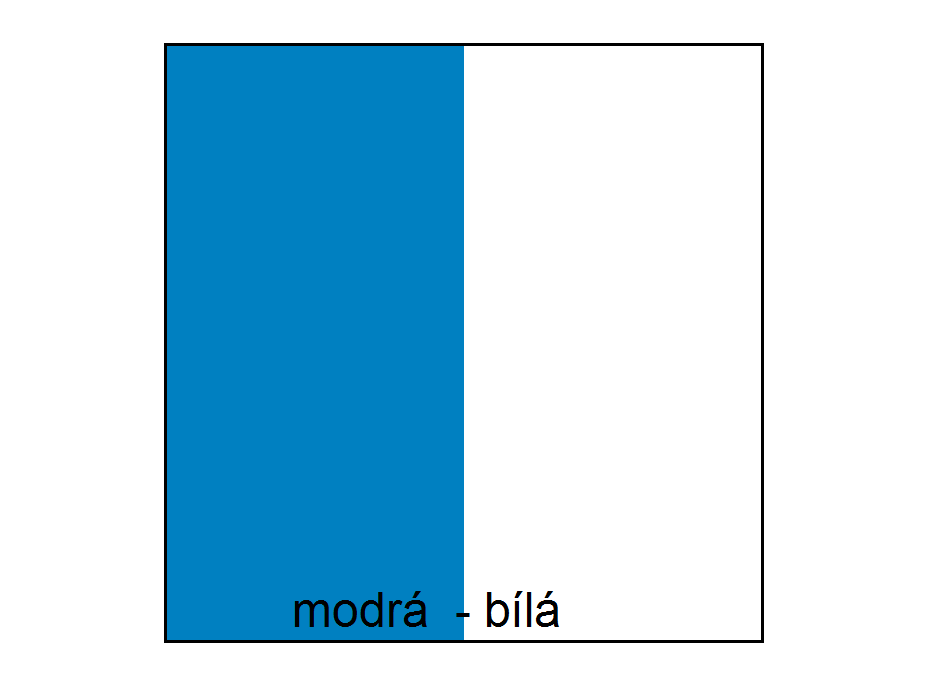 Barevné provedení - modrá / bílá