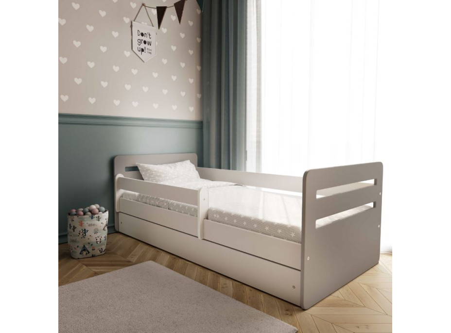 Dětská postel TOMI - šedá - 160x80 cm