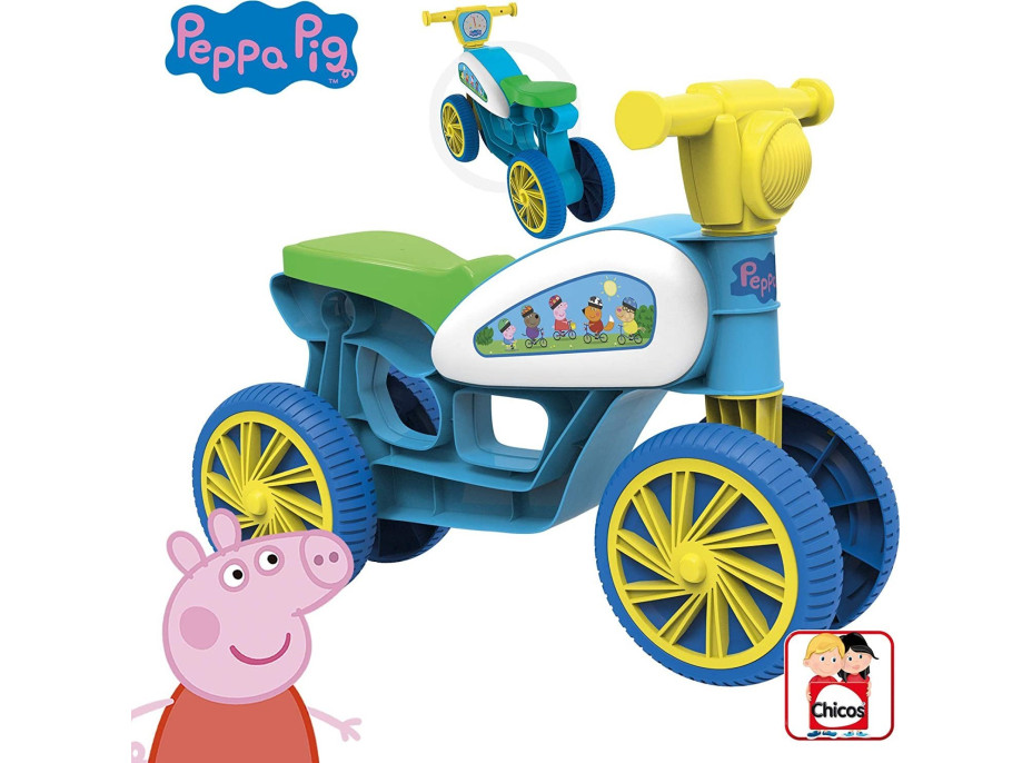 CHICOS Odrážedlo Mini Custom Prasátko Peppa modré