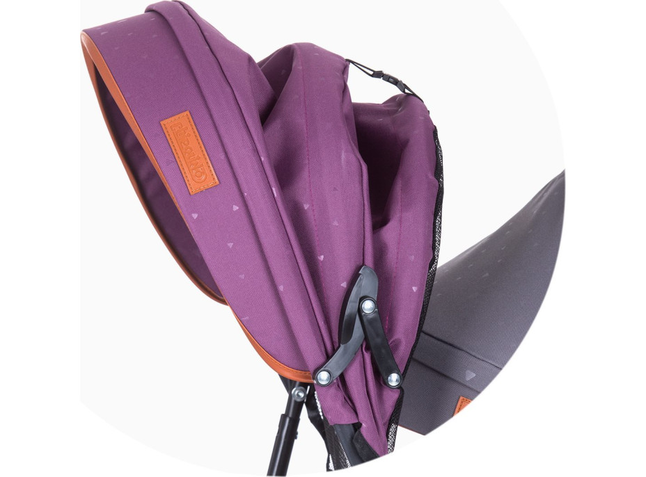 CHIPOLINO Tříkolka pro dvojčata 2Play Liliac,Platinum