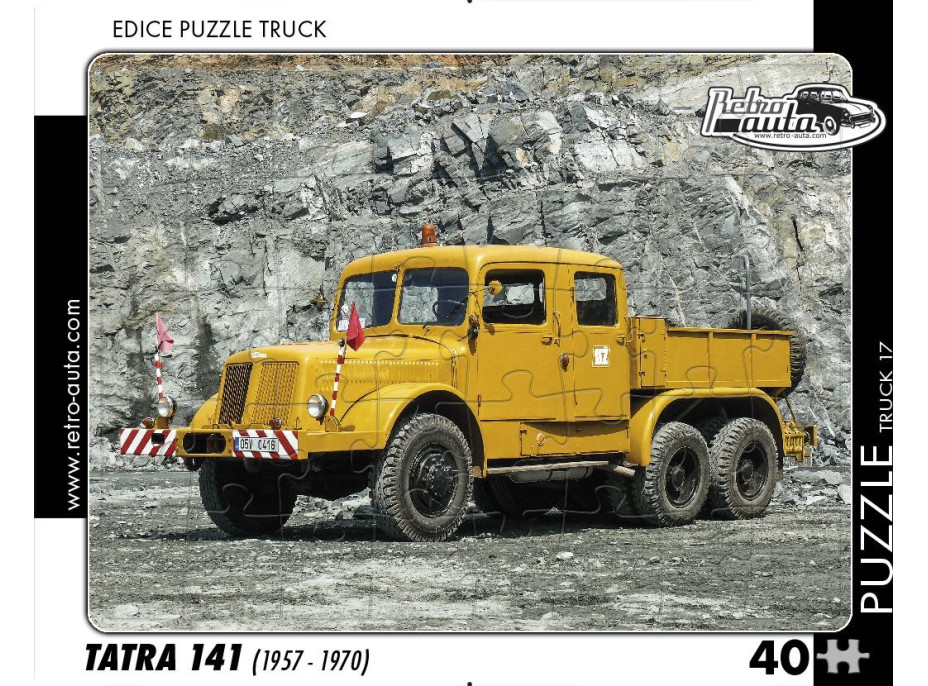 RETRO-AUTA Puzzle TRUCK č.17 Tatra 141 (1957-1970) 40 dílků