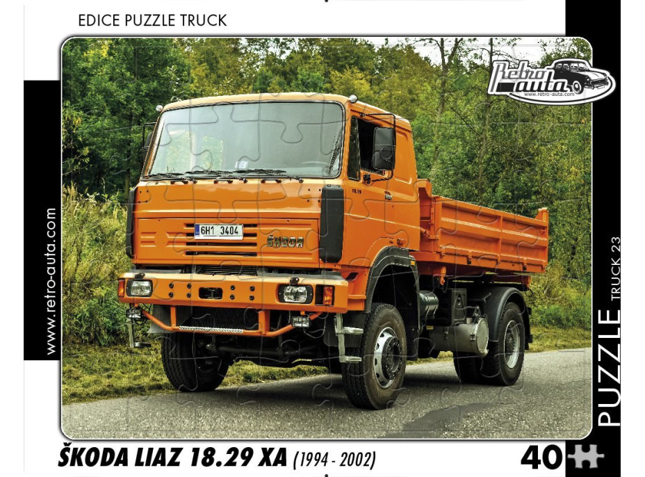 RETRO-AUTA Puzzle TRUCK č.23 ŠKODA Liaz 18.29 XA (1994-2002) 40 dílků