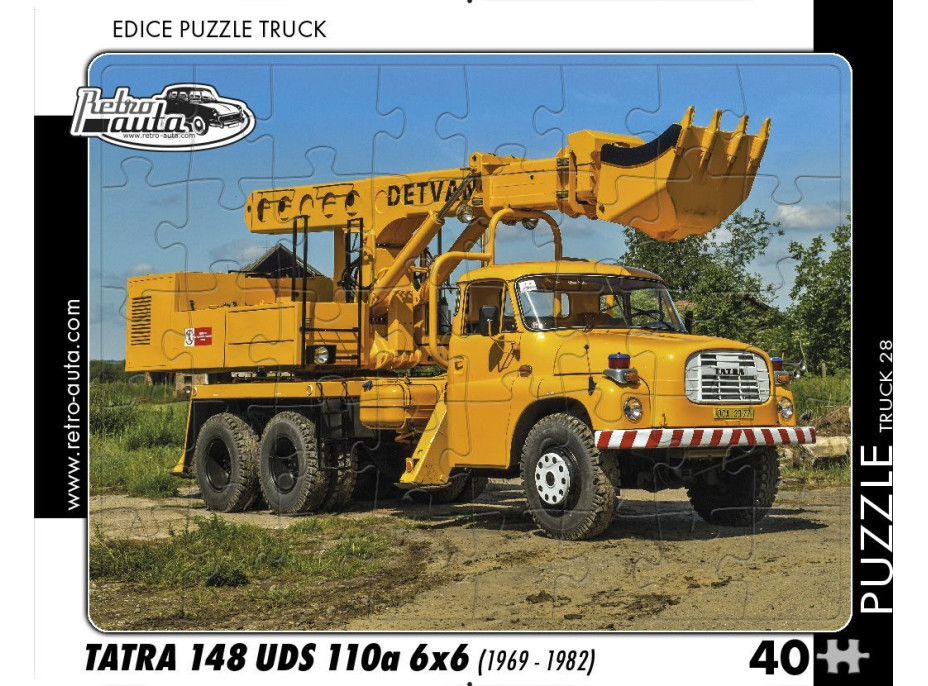 RETRO-AUTA Puzzle TRUCK č.28 Tatra 148 UDS 110a 6x6 (1969-1982) 40 dílků