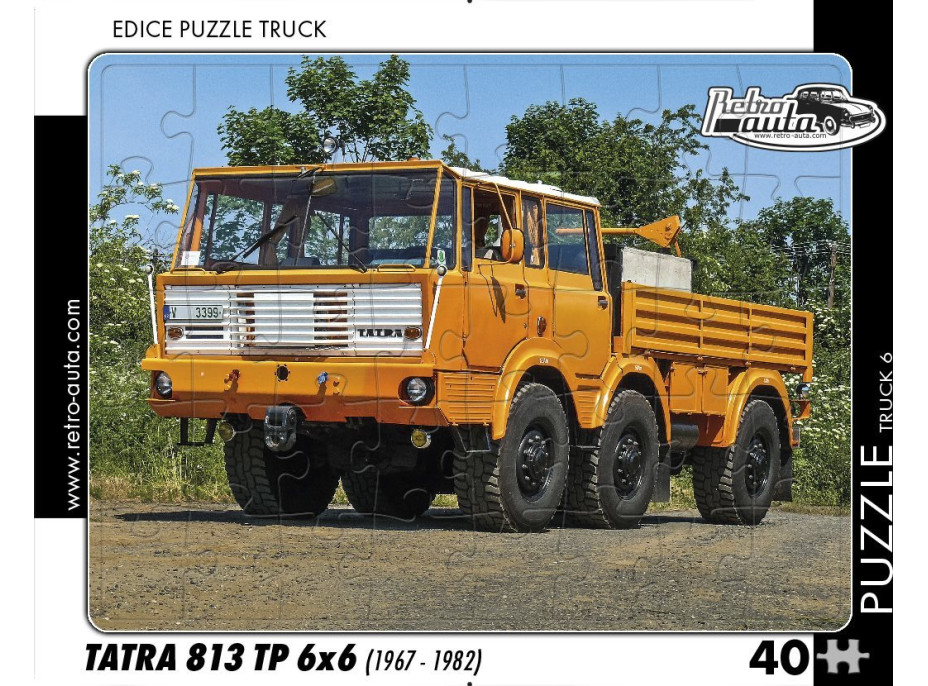 RETRO-AUTA Puzzle TRUCK č.6 Tatra 813 TP 6x6 (1967-1982) 40 dílků