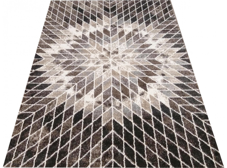 Kusový koberec PANNE mandala - hnědý