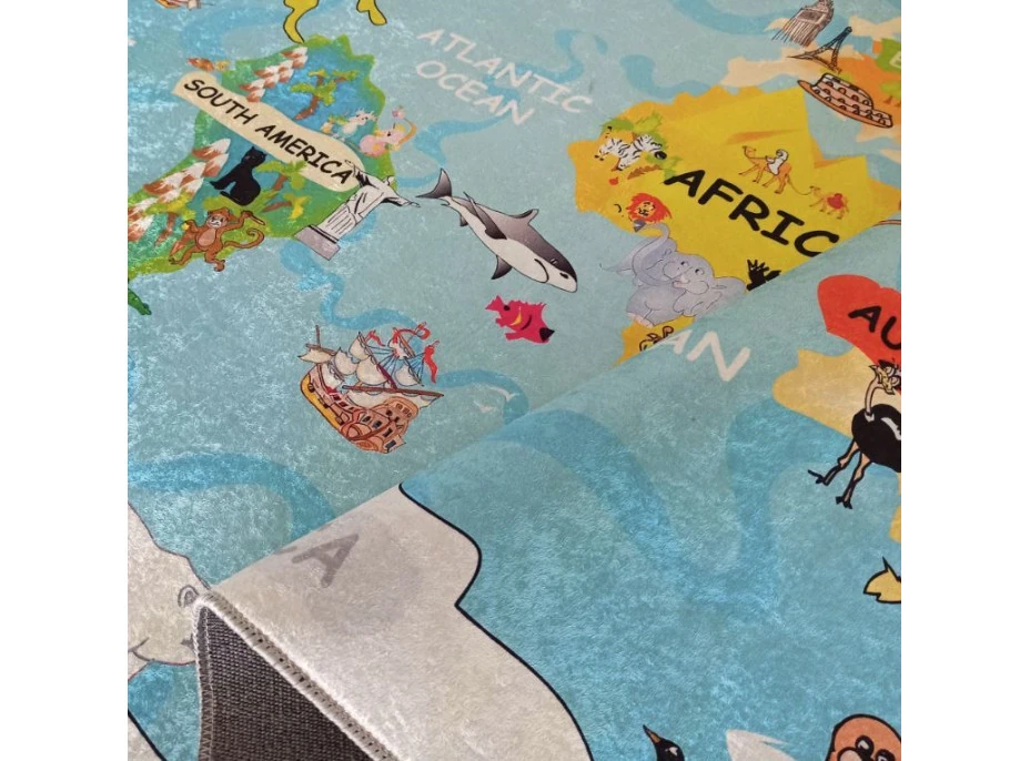 Dětský koberec Mapa světa