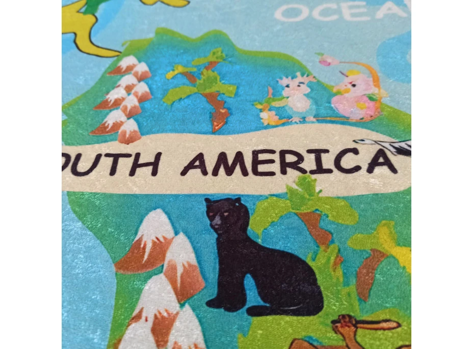 Dětský koberec Mapa světa