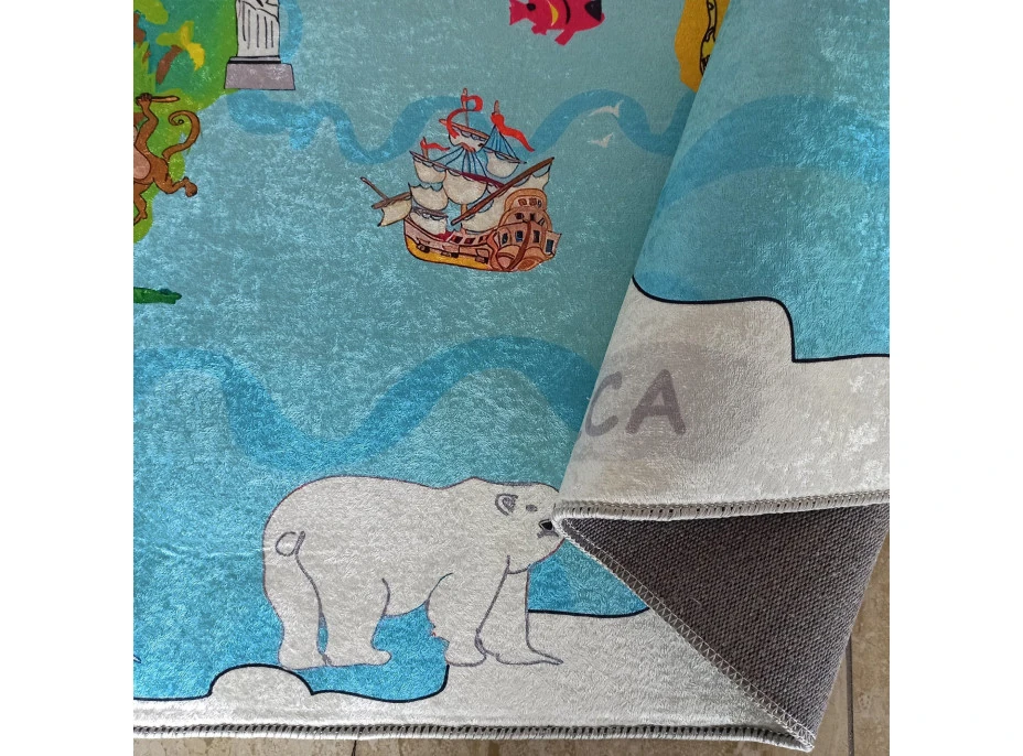 Dětský koberec Mapa světa