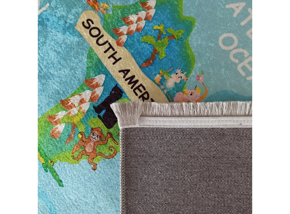 Dětský koberec Mapa světa