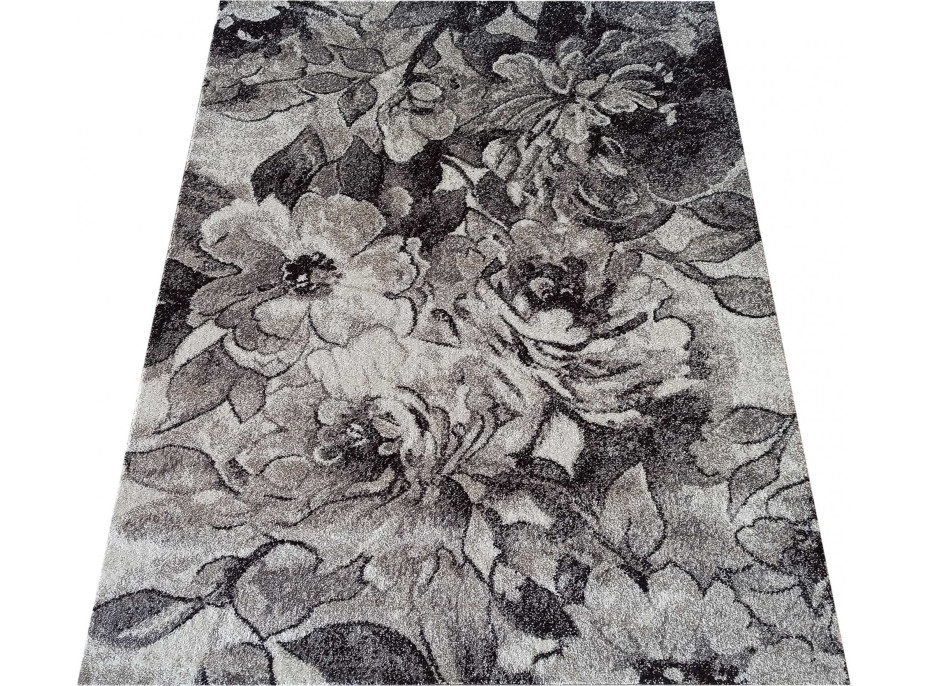 Kusový koberec PANNE květy - odstíny hnědé
