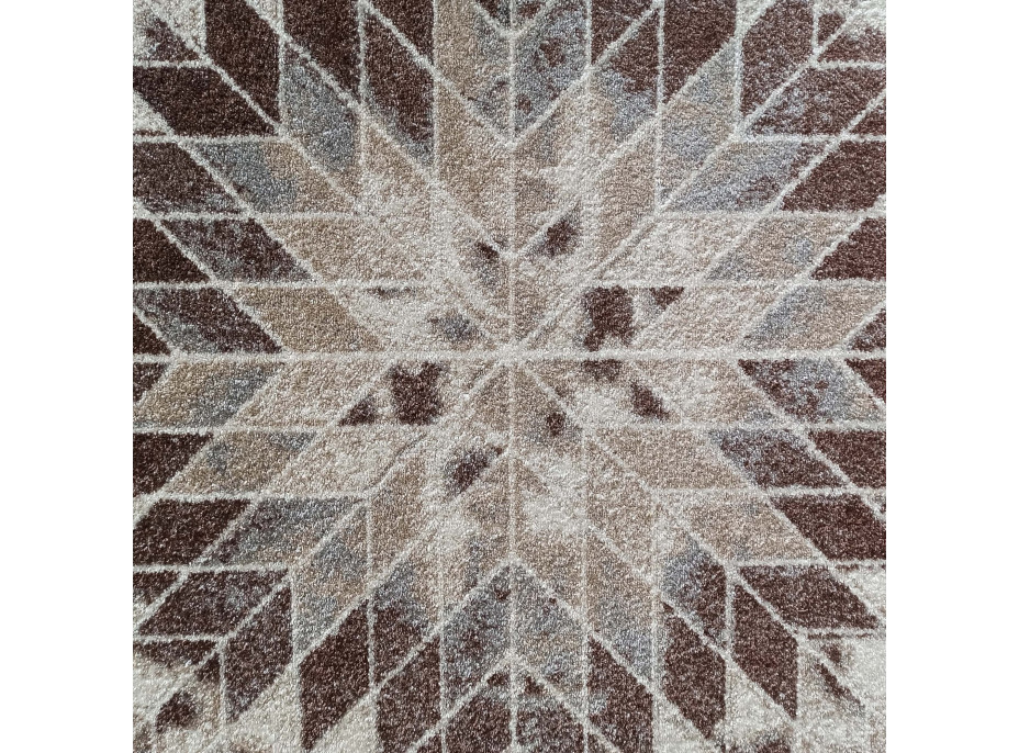 Kusový koberec PANNE mandala circle - odstíny hnědé