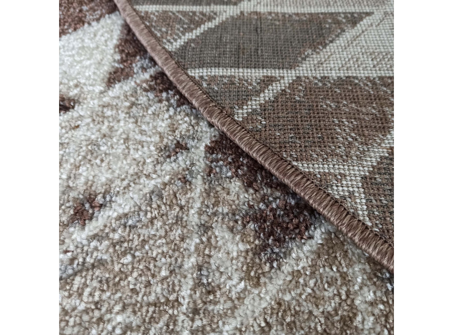 Kusový koberec PANNE mandala circle - odstíny hnědé