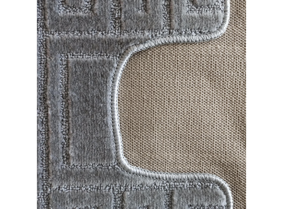 Sada koupelnových předložek s výřezem TÁŇA - greek - šedá