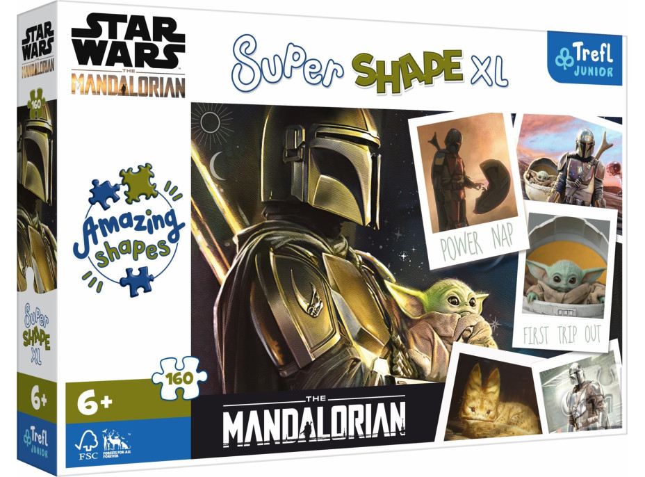 TREFL Puzzle Super Shape XL Star Wars: Mandalorian 160 dílků
