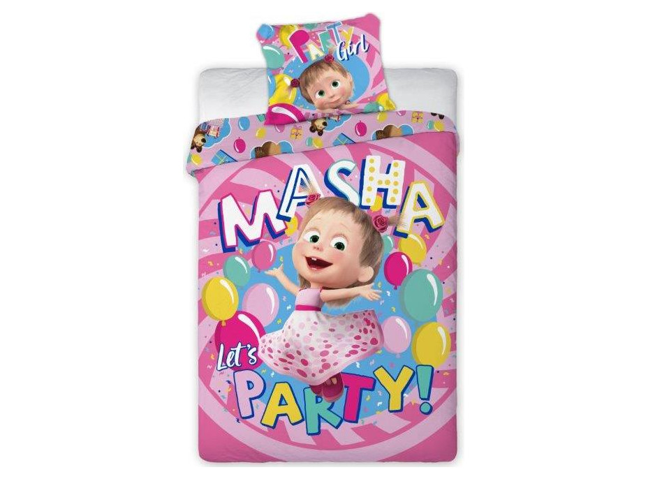 Dětské bavlněné povlečení MÁŠA A MEDVĚD 043 - 140x200 cm