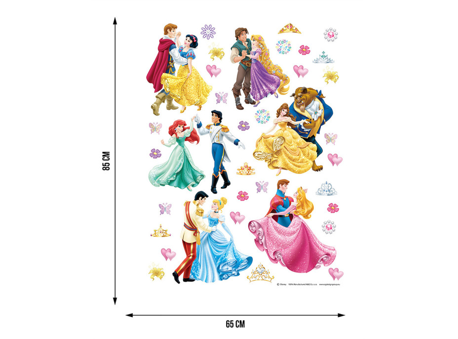 Dětská samolepka DISNEY PRINCEZNA TANČÍ 65x85 cm