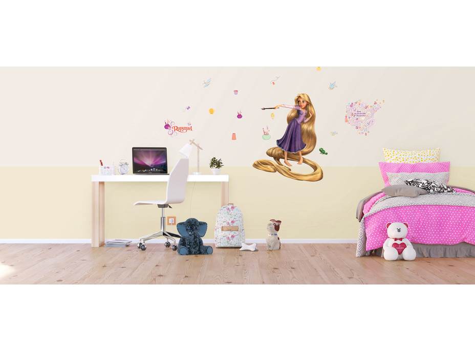 Dětská samolepka DISNEY RAPUNZEL (LOCIKA) MALUJE 65x85 cm