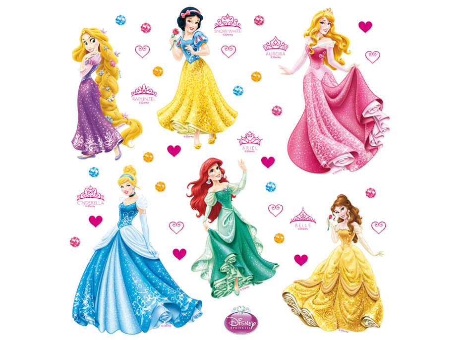 Dětská samolepka DISNEY PRINCEZNY 2 30x30 cm